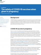The safety of COVID-19 vaccines when given in pregnancy